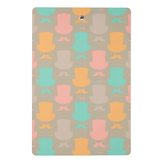 Schnurrbartmuster 2 mini klemmbrett (Rückseite)