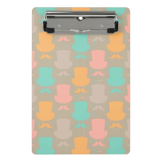 Schnurrbartmuster 2 mini klemmbrett (Vorderseite)