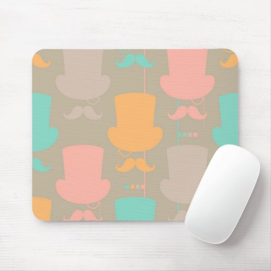 Schnurrbartmuster 2 mousepad (Mit Mouse)