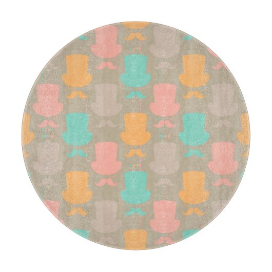 Schnurrbartmuster 2 schneidebrett (Vorderseite)