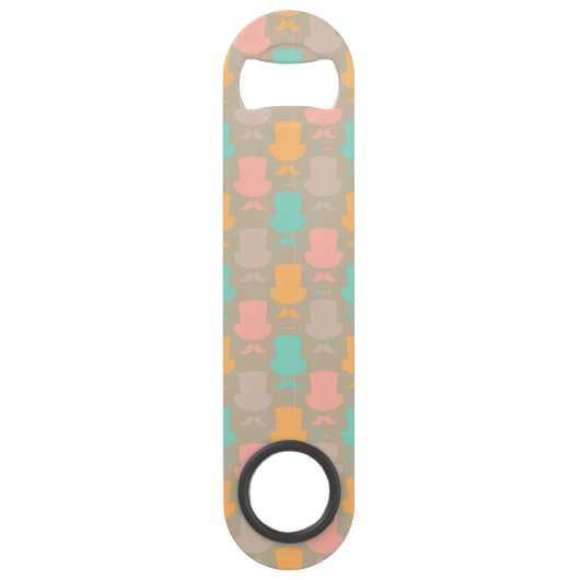 Schnurrbartmuster 2 speed flaschenöffner (Vorderseite)