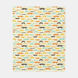 Schnurrbartmuster 3 fleecedecke