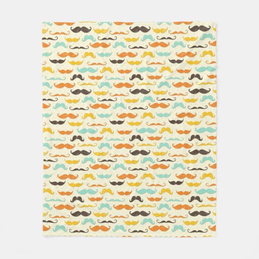 Schnurrbartmuster 3 fleecedecke (Vorderseite)