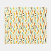 Schnurrbartmuster 3 fleecedecke (Vorderseite (Horizontal))