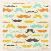 Schnurrbartmuster 3 glasuntersetzer (Vorderseite)