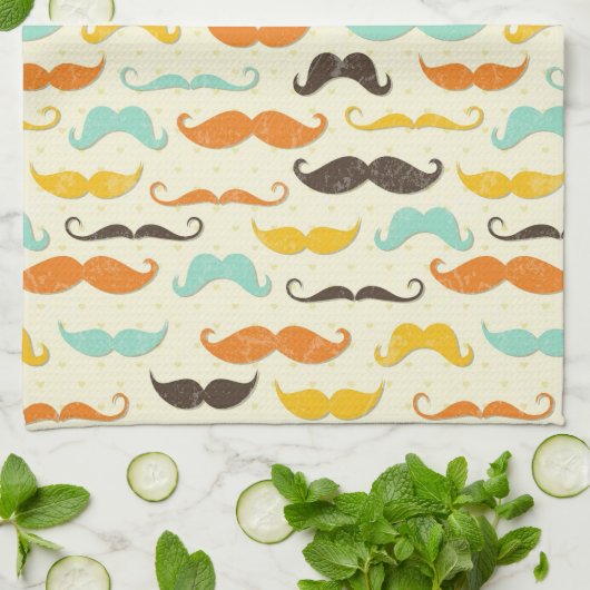 Schnurrbartmuster 3 handtuch (Gefaltet)
