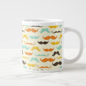 Schnurrbartmuster 3 Jumbo-Tasse (Rechts)