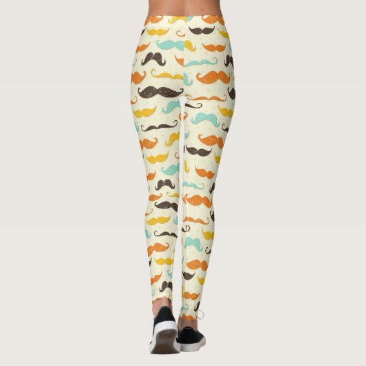 Schnurrbartmuster 3 leggings (Rückseite)