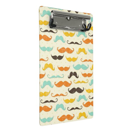 Schnurrbartmuster 3 mini klemmbrett (Schrägansicht)