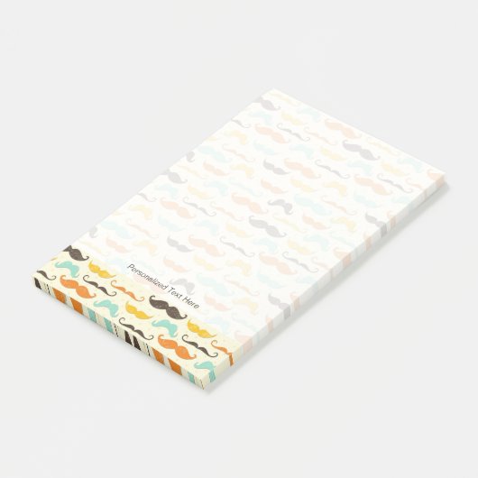 Schnurrbartmuster 3 post-it klebezettel (angewinkelt)