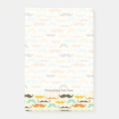 Schnurrbartmuster 3 post-it klebezettel (Vorderseite)