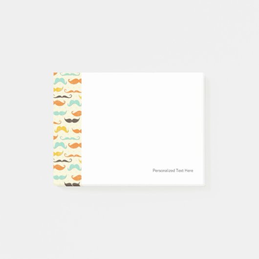 Schnurrbartmuster 3 post-it klebezettel (Vorderseite)