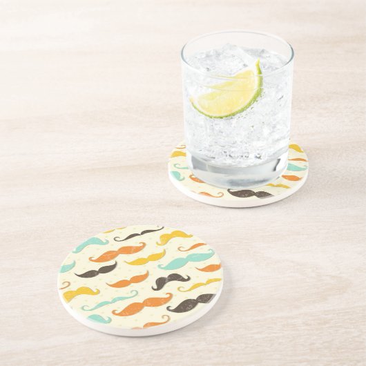 Schnurrbartmuster 3 sandstein untersetzer (Seite)