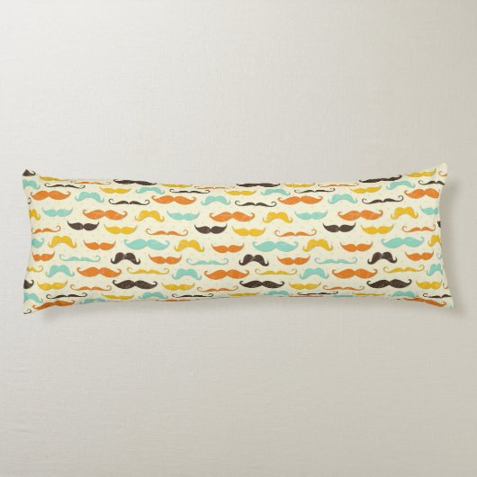 Schnurrbartmuster 3 seitenschläferkissen (Rückseite)