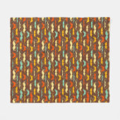 Schnurrbartmuster Fleecedecke (Vorderseite (Horizontal))