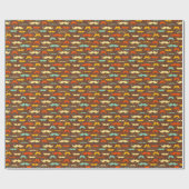 Schnurrbartmuster Geschenkpapier (Flach)