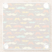 Schnurrbartmuster Glasuntersetzer (Rückseite)