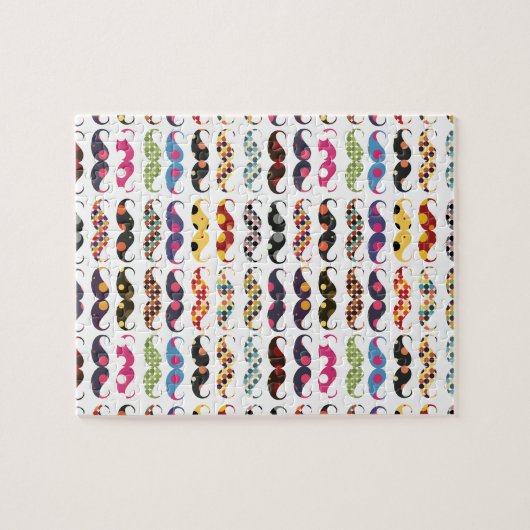 Schnurrbartmuster ist niedlich puzzle (Horizontal)