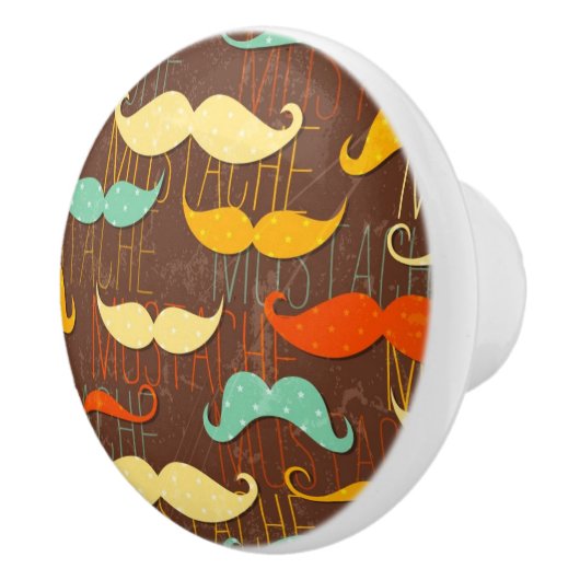 Schnurrbartmuster Keramikknauf (Rechts)