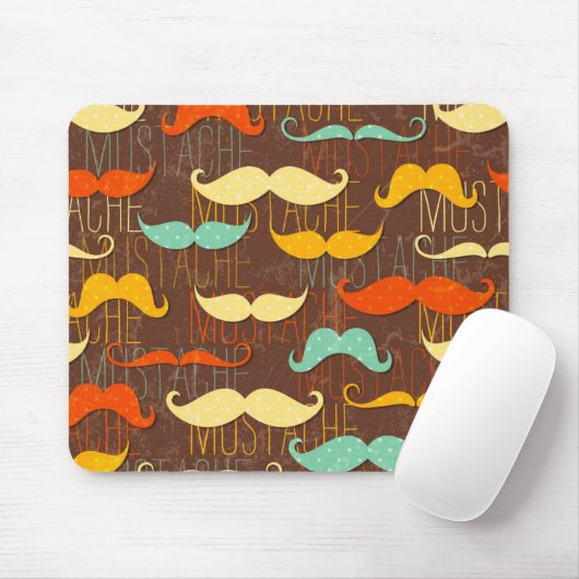 Schnurrbartmuster Mousepad (Mit Mouse)