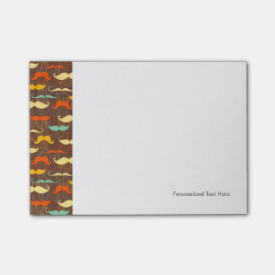 Schnurrbartmuster Post-it Klebezettel