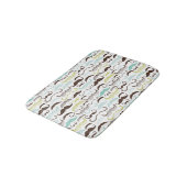 Schnurrbartmuster, Retro Art 2 Badematte (Schrägansicht)