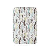 Schnurrbartmuster, Retro Art 2 Badematte (Vorderseite Vertikal)