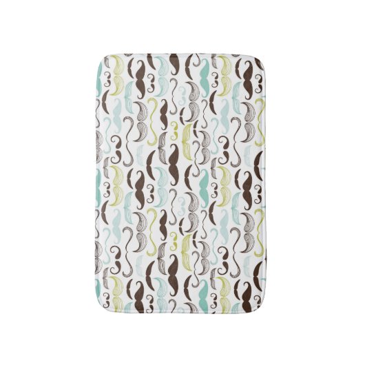 Schnurrbartmuster, Retro Art 2 Badematte (Vorderseite Vertikal)