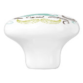 Schnurrbartmuster, Retro Art 2 Keramikknauf (Seitenansicht)