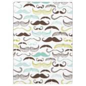 Schnurrbartmuster, Retro Art 2 Klemmbrett (Rückseite)