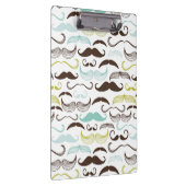 Schnurrbartmuster, Retro Art 2 Klemmbrett (Rechts)