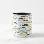 Schnurrbartmuster, Retro Art 2 Tasse (Zentrum)