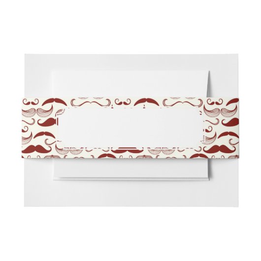 Schnurrbartmuster, Retro Art 3 Einladungsbanderole (Vorderseite Beispiel)