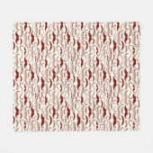 Schnurrbartmuster, Retro Art 3 Fleecedecke (Vorderseite (Horizontal))