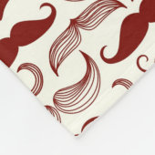 Schnurrbartmuster, Retro Art 3 Fleecedecke (Ecke)