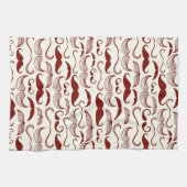 Schnurrbartmuster, Retro Art 3 Handtuch (Horizontal)