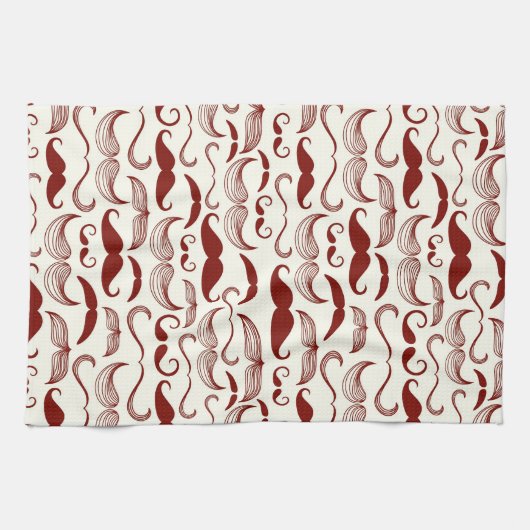 Schnurrbartmuster, Retro Art 3 Handtuch (Horizontal)