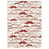 Schnurrbartmuster, Retro Art 3 Klemmbrett (Rückseite)