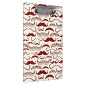 Schnurrbartmuster, Retro Art 3 Klemmbrett (Rechts)