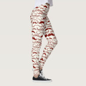 Schnurrbartmuster, Retro Art 3 Leggings (Rechts)
