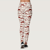 Schnurrbartmuster, Retro Art 3 Leggings (Rückseite)