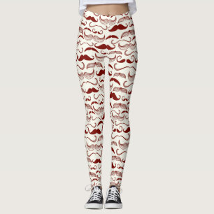 Schnurrbartmuster, Retro Art 3 Leggings