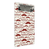 Schnurrbartmuster, Retro Art 3 Mini Klemmbrett (Schrägansicht)