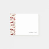 Schnurrbartmuster, Retro Art 3 Post-it Klebezettel (Vorderseite)