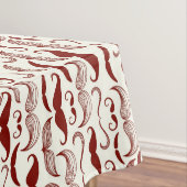 Schnurrbartmuster, Retro Art 3 Tischdecke (Beispiel)