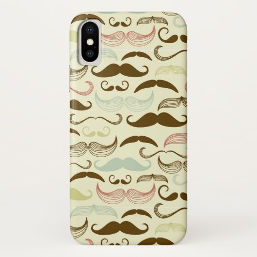 Schnurrbartmuster, Retro Art 4 Case-Mate iPhone Hülle (Rückseite)