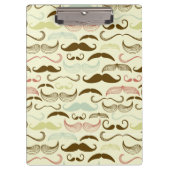 Schnurrbartmuster, Retro Art 4 Klemmbrett (Vorderseite)