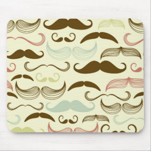 Schnurrbartmuster, Retro Art 4 Mousepad