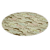 Schnurrbartmuster, Retro Art 4 Schneidebrett (Ecke)