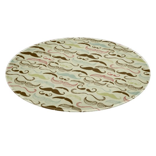 Schnurrbartmuster, Retro Art 4 Schneidebrett (Ecke)